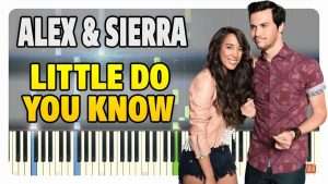 Alex & Sierra - Little Do You Know Piano Tutorial (with lyrics) Видео