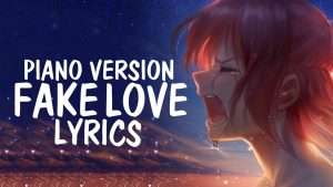 Nightcore - FAKE LOVE (English cover / Piano / Female) BTS (방탄소년단) || Lyrics Видео