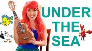 Under The Sea - Easy Ukulele Tutorial with Play Along Видео