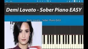 Demi Lovato - Sober Piano EASY (Piano Cover) With Keylabels Видео