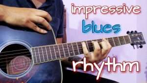 Impressive Blues Guitar Rhythm - Anyone can play Easily Видео