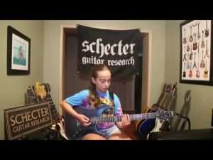 Disturbed - Down with the Sickness Guitar Cover- Anastasia B - 13 year old guitarist Видео