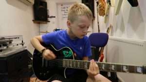 Song 2 Blur Guitar Cover By 8 Year Old Ethan Видео