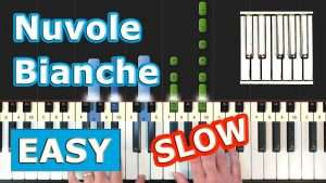 Einaudi - Nuvole Bianche - Piano Tutorial Easy SLOW - How To Play (Synthesia) Видео