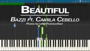 Bazzi - Beautiful (Piano Cover) ft. Camila Cabello Synthesia Tutorial by LittleTranscriber Видео