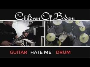 Children of Bodom - Hate Me - Drum cover ( with Guitar Collab ) Видео