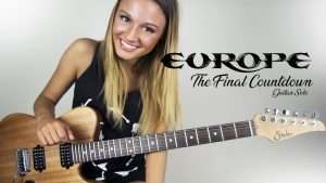 EUROPE-The Final Countdown Guitar Solo Cover Видео
