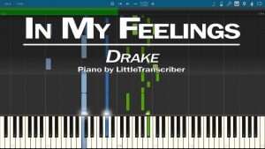 Drake - In My Feelings (Piano Cover) Synthesia Tutorial by LittleTranscriber Видео