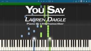 Lauren Daigle - You Say (Piano Cover) Synthesia Tutorial by LittleTranscriber Видео