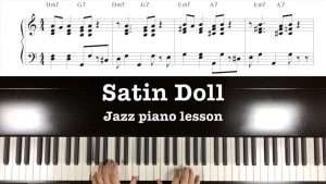 Play jazz piano easily “Satin Doll” Tutorial part 1 Видео