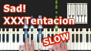 XXXTentacion - Sad! - Piano Tutorial SLOW - Sheet Music (Synthesia) Видео