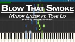 Major Lazer - Blow that Smoke (Piano Cover) ft Tove Lo Synthesia Tutorial by LittleTranscriber Видео