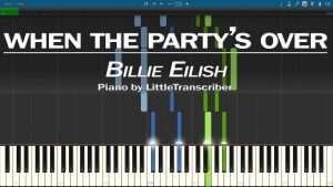 Billie Eilish - when the party's over (Piano Cover) Synthesia Tutorial by LittleTranscriber Видео