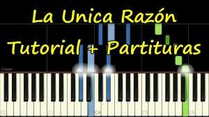 LA UNICA RAZON - Piano Tutorial Cover Facil + Partitura PDF Sheet Music Easy Midi Видео