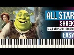 How To Play: Shrek - All Star (Meme Song) | Piano Tutorial EASY Видео