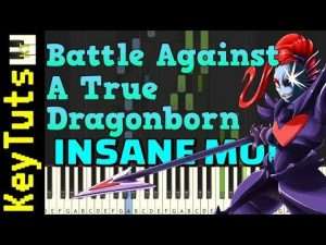 Battle Against a True Dragonborn by SharaX - Insane Mode [Piano Tutorial] (Synthesia) Видео