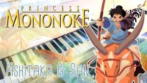 🎵 Ashitaka and San (Princess Mononoke もののけ姫) ~ Piano cover played by Moisés Nieto Видео